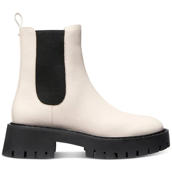 Michael Kors Womens Asher Leather Ankle Bo Light Cream 5M-Retail $175 - Picture 3 of 4